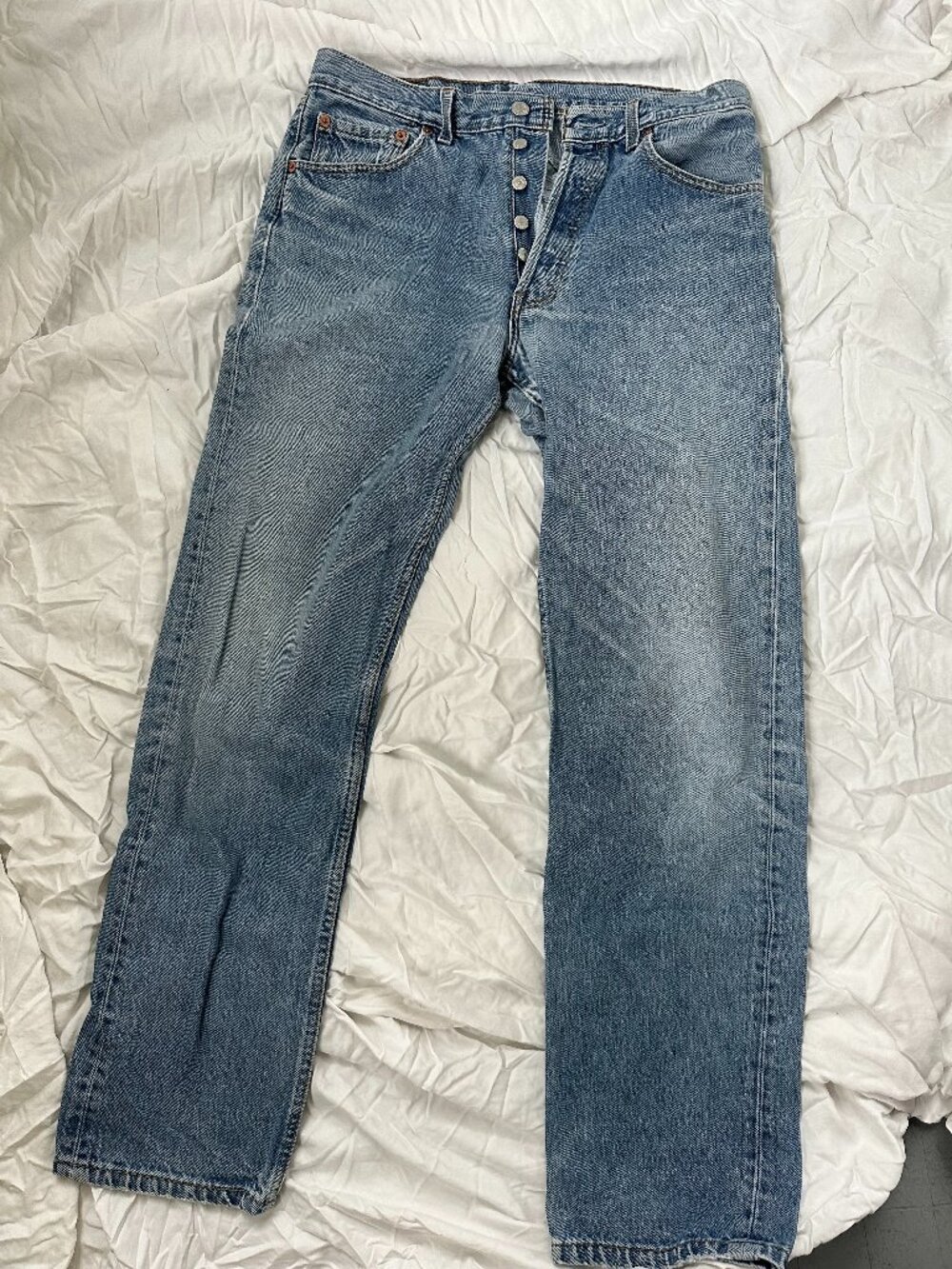 Levi 501s - worn in
